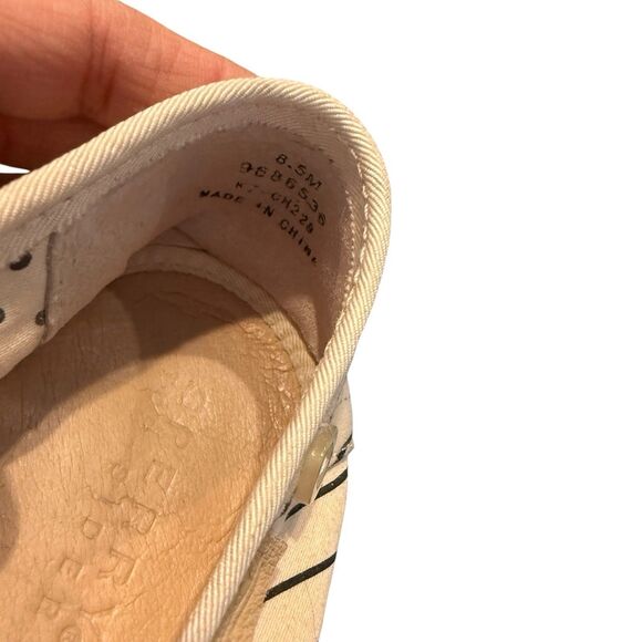 Sperry Top Sider White Black Bow Nautical Preppy Striped Flats Shoes 8.5 M - Picture 6 of 8